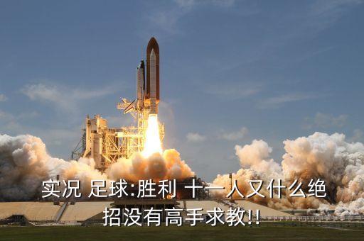  實況 足球:勝利 十一人又什么絕招沒有高手求教!!