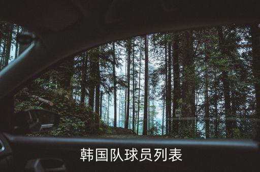  韓國(guó)隊(duì)球員列表