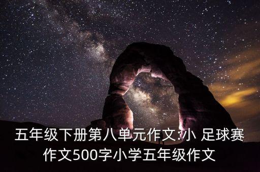 五年級(jí)下冊(cè)第八單元作文:小 足球賽作文500字小學(xué)五年級(jí)作文