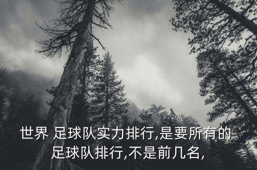 世界 足球隊實(shí)力排行,是要所有的 足球隊排行,不是前幾名,