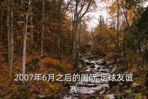 2007年6月之后的國(guó)際 足球友誼賽