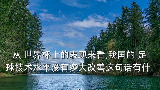 通過世界杯看中國足球