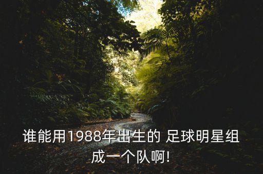 誰能用1988年出生的 足球明星組成一個(gè)隊(duì)啊!