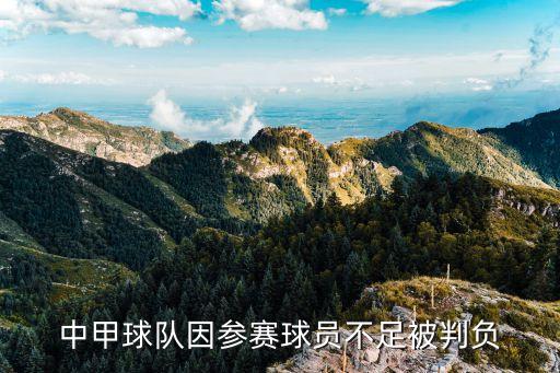 中甲球隊因參賽球員不足被判負