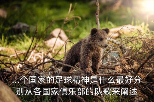 ...個(gè)國(guó)家的足球精神是什么最好分別從各國(guó)家俱樂部的隊(duì)歌來闡述