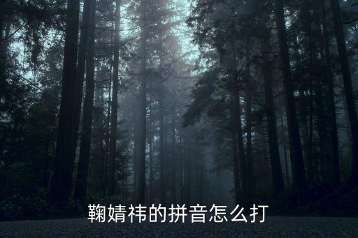 鞠婧祎的拼音怎么打