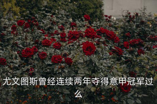 尤文圖斯曾經(jīng)連續(xù)兩年奪得意甲冠軍過么