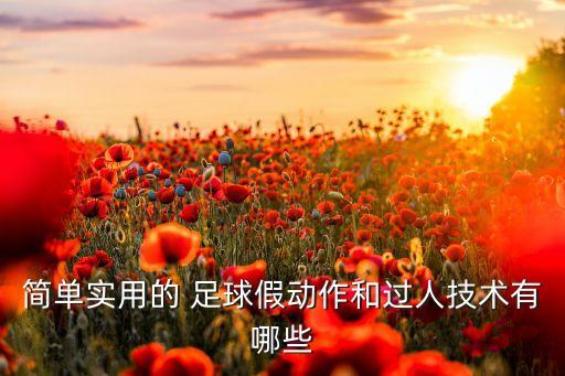 簡單實用的 足球假動作和過人技術有哪些