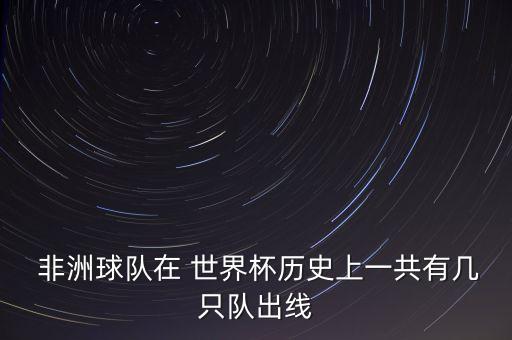 非洲有幾支足球隊參加世界杯
