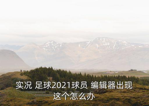實況 足球2021球員 編輯器出現(xiàn)這個怎么辦