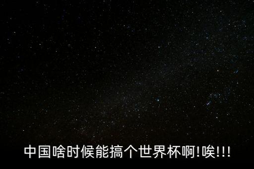 中國(guó)啥時(shí)候能搞個(gè)世界杯啊!唉!!!