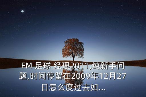 FM 足球 經(jīng)理2011,純新手問(wèn)題,時(shí)間停留在2009年12月27日怎么度過(guò)去如...