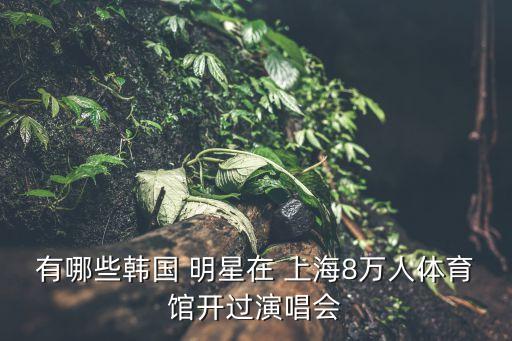 有哪些韓國(guó) 明星在 上海8萬(wàn)人體育館開(kāi)過(guò)演唱會(huì)