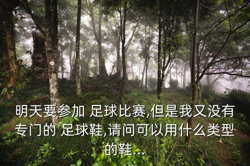明天要參加 足球比賽,但是我又沒有專門的 足球鞋,請問可以用什么類型的鞋...