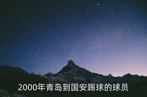 2000年青島到國(guó)安踢球的球員