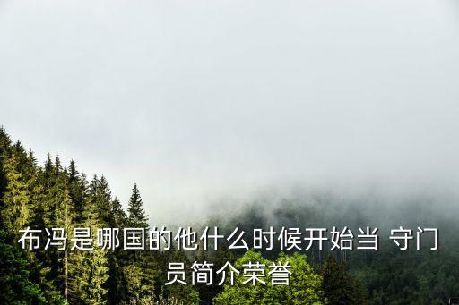 布馮是哪國的他什么時候開始當(dāng) 守門員簡介榮譽(yù)
