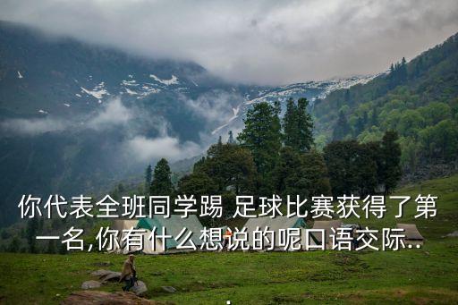 你代表全班同學踢 足球比賽獲得了第一名,你有什么想說的呢口語交際...