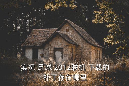  實況 足球 2012聯(lián)機(jī) 下載的 補(bǔ)丁存在哪里