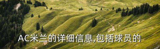 AC米蘭的詳細(xì)信息,包括球員的