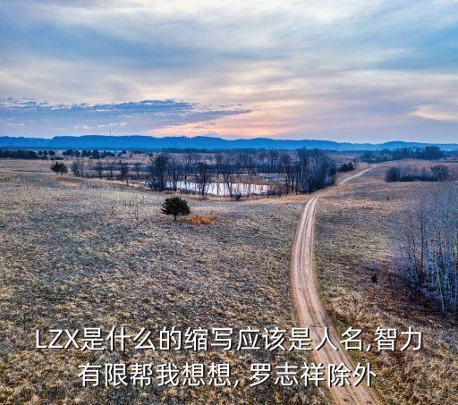 LZX是什么的縮寫應該是人名,智力有限幫我想想, 羅志祥除外