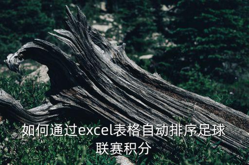 如何通過(guò)excel表格自動(dòng)排序足球聯(lián)賽積分