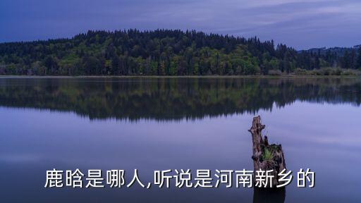 鹿晗是哪人,聽說是河南新鄉(xiāng)的