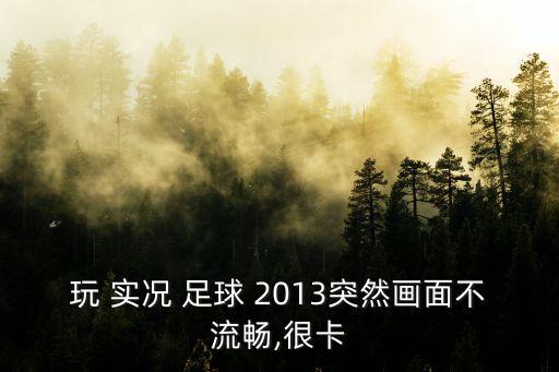 玩 實(shí)況 足球 2013突然畫面不流暢,很卡