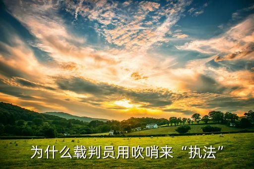 為什么載判員用吹哨來(lái)“執(zhí)法”