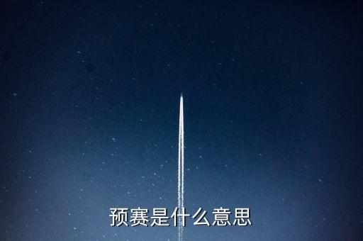 預賽是什么意思