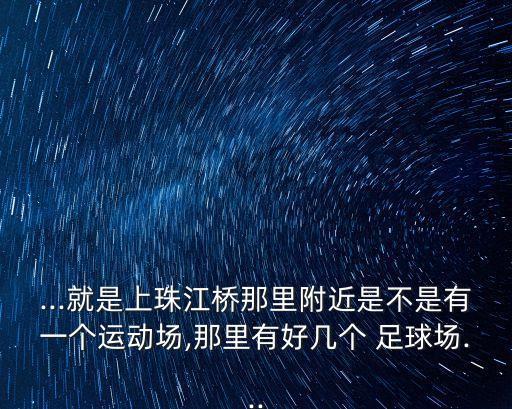 ...就是上珠江橋那里附近是不是有一個(gè)運(yùn)動(dòng)場,那里有好幾個(gè) 足球場...