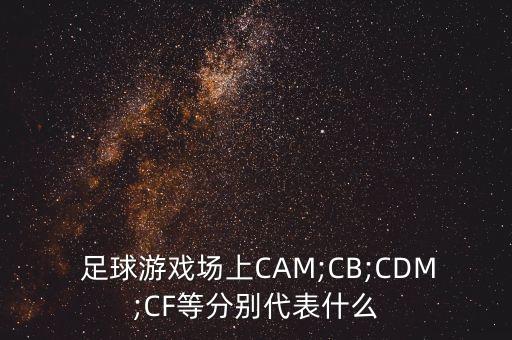  足球游戲場上CAM;CB;CDM;CF等分別代表什么