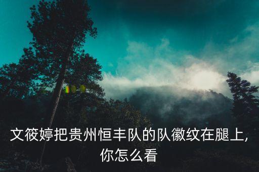文筱婷把貴州恒豐隊的隊徽紋在腿上,你怎么看