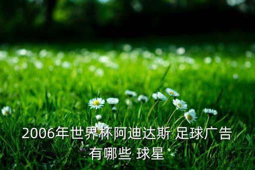 2006年世界杯阿迪達(dá)斯 足球廣告有哪些 球星