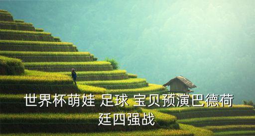  世界杯萌娃 足球 寶貝預(yù)演巴德荷廷四強(qiáng)戰(zhàn)