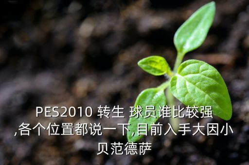 PES2010 轉(zhuǎn)生 球員誰(shuí)比較強(qiáng),各個(gè)位置都說(shuō)一下,目前入手大因小貝范德薩
