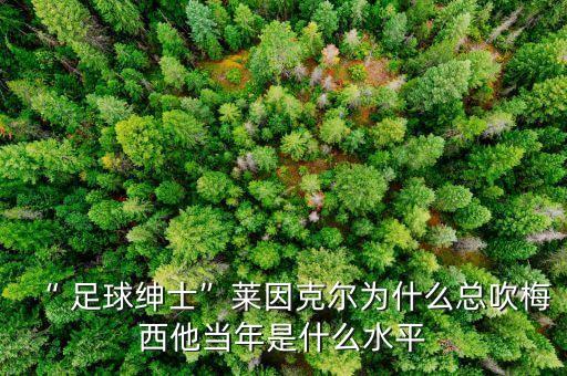“ 足球紳士”萊因克爾為什么總吹梅西他當(dāng)年是什么水平