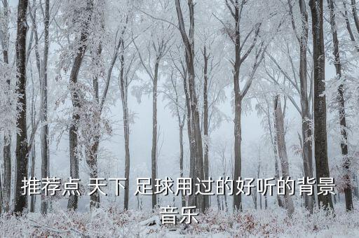 推薦點(diǎn) 天下 足球用過的好聽的背景音樂