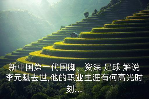 新中國第一代國腳、資深 足球 解說李元魁去世,他的職業(yè)生涯有何高光時(shí)刻...