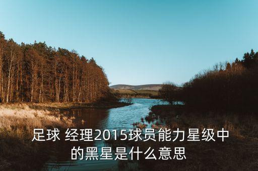  足球 經(jīng)理2015球員能力星級(jí)中的黑星是什么意思
