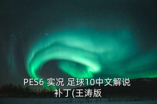 PES6 實況 足球10中文解說 補丁(王濤版