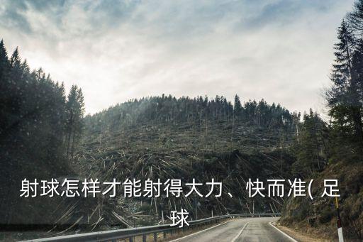 射球怎樣才能射得大力、快而準(zhǔn)( 足球