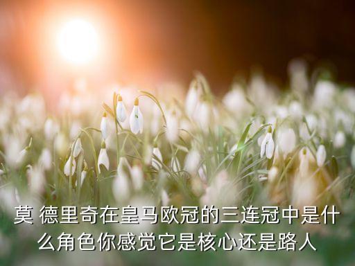 莫 德里奇在皇馬歐冠的三連冠中是什么角色你感覺它是核心還是路人