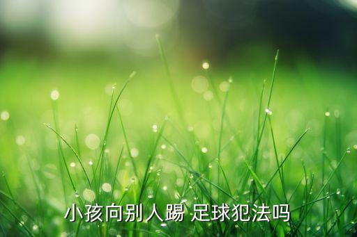 小孩向別人踢 足球犯法嗎