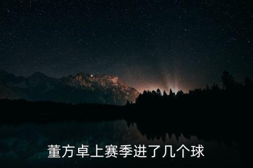 董方卓上賽季進了幾個球